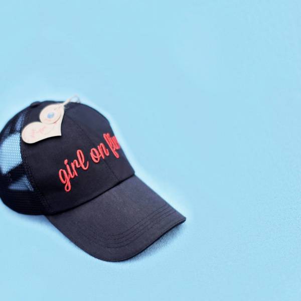 Girl On Fire Mesh Cotton Cap