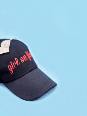 Girl On Fire Mesh Cotton Cap